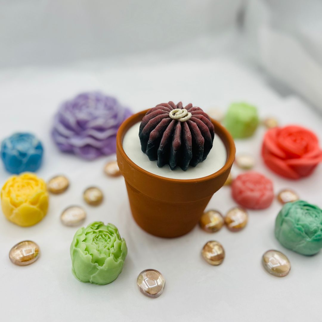 Handmade Cactus Pot Candle