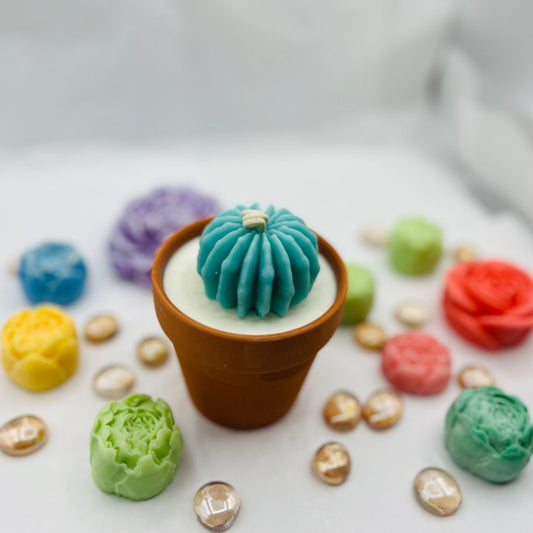 Handmade Cactus Pot Candle